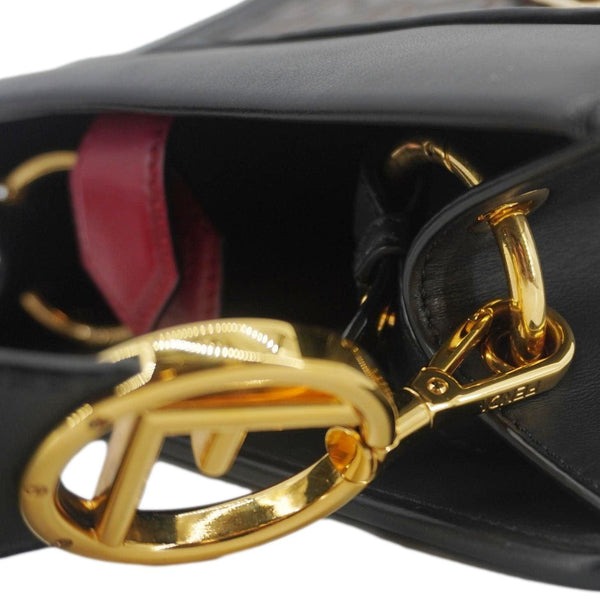 FENDI Runaway Logo Nappa Leather Shoulder Bag Tricolor