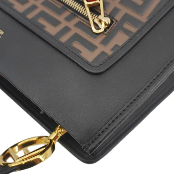 FENDI Runaway Logo Nappa Leather Shoulder Bag Tricolor