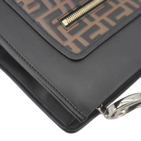 FENDI Runaway Logo Nappa Leather Shoulder Bag Tricolor