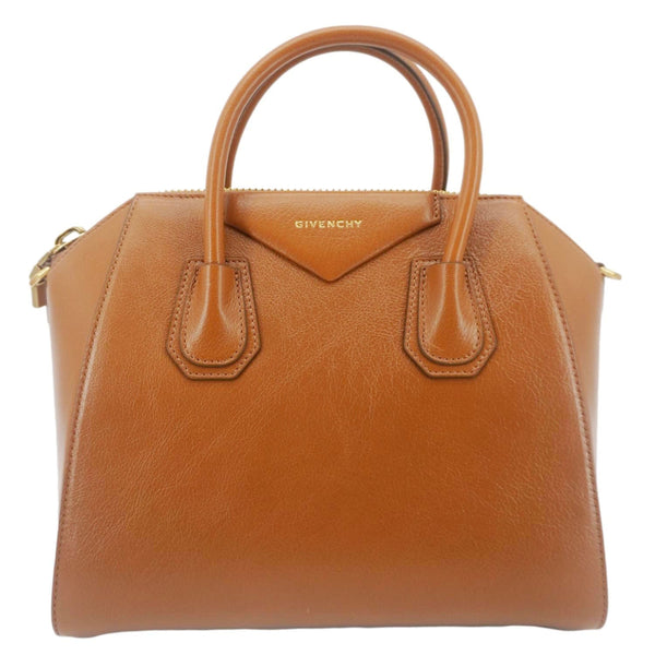 GIVENCHY Antigona Small Leather Satchel Shoulder Bag Brown