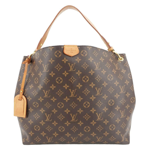 LOUIS VUITTON Graceful MM Monogram Canvas Shoulder Bag Brown