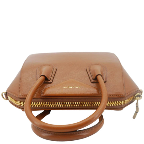 GIVENCHY Antigona Small Leather Satchel Shoulder Bag Brown