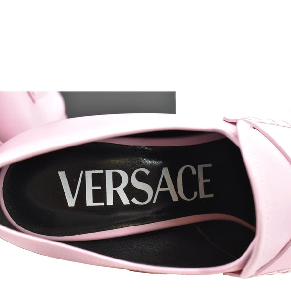VERSACE Juno Platform Leather Pumps Pink Size 36 1/2