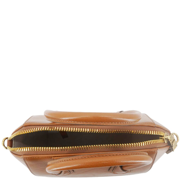 GIVENCHY Antigona Small Leather Satchel Shoulder Bag Brown