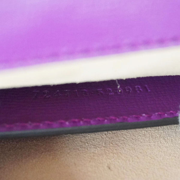 GUCCI Horsebit 1955 mini Leather Shoulder Bag Purple 724713