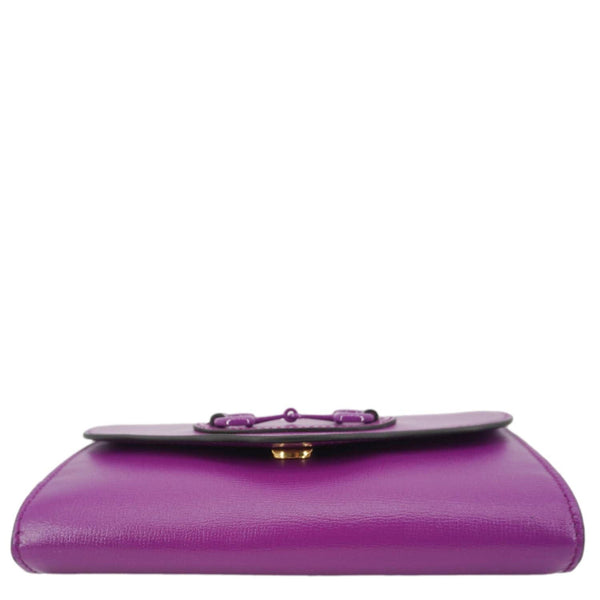 GUCCI Horsebit 1955 mini Leather Shoulder Bag Purple 724713