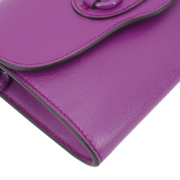 GUCCI Horsebit 1955 mini Leather Shoulder Bag Purple 724713