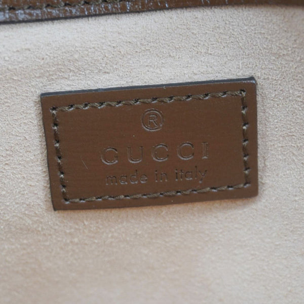 GUCCI Horsebit 1955 Small GG Supreme Canvas Shoulder Bag Beige 735178