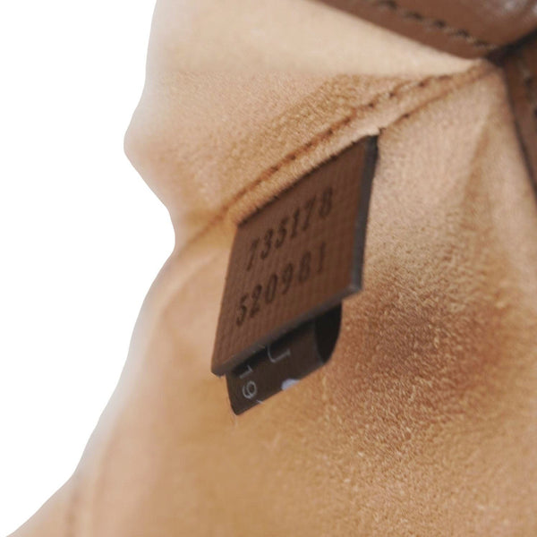 GUCCI Horsebit 1955 Small GG Supreme Canvas Shoulder Bag Beige 735178