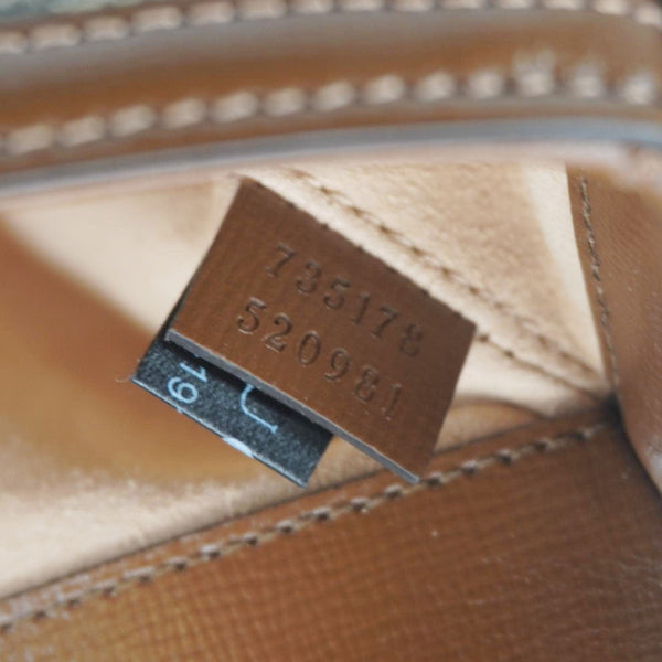 GUCCI Horsebit 1955 Small GG Supreme Canvas Shoulder Bag Beige 735178