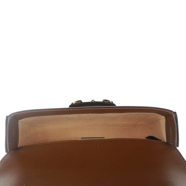 GUCCI Horsebit 1955 Small GG Supreme Canvas Shoulder Bag Beige 735178