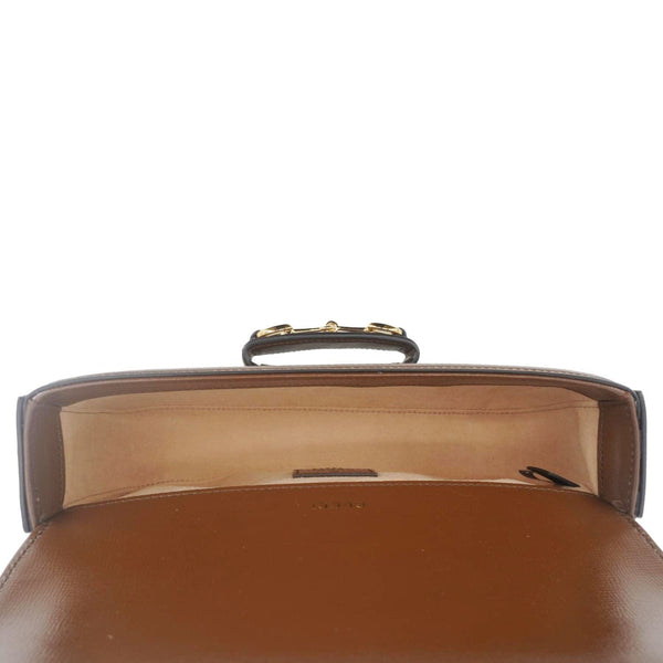 GUCCI Horsebit 1955 Small GG Supreme Canvas Shoulder Bag Beige 735178