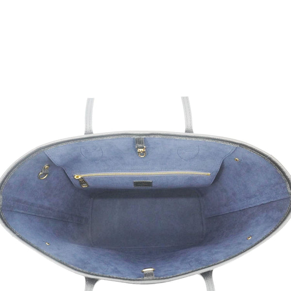 LOUIS VUITTON Neverfull MM Empreinte Leather Tote Shoulder Bag Black