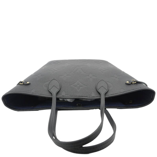 LOUIS VUITTON Neverfull MM Empreinte Leather Tote Shoulder Bag Black