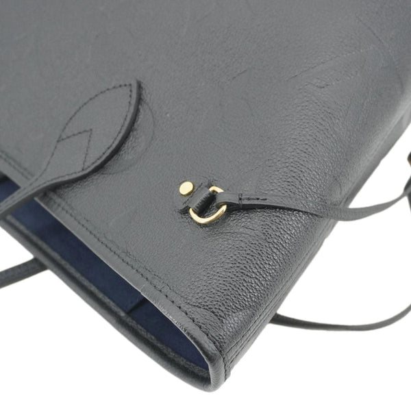 LOUIS VUITTON Neverfull MM Empreinte Leather Tote Shoulder Bag Black