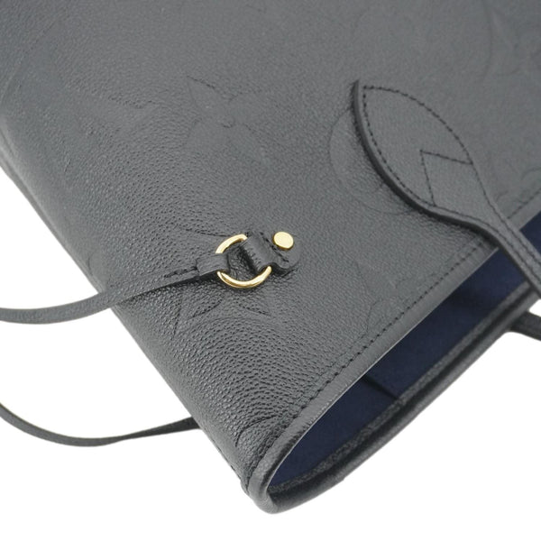 LOUIS VUITTON Neverfull MM Empreinte Leather Tote Shoulder Bag Black