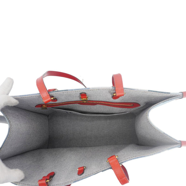 LOUIS VUITTON Onthego GM Autres Toiles Monogram Denim Shoulder Bag Blue