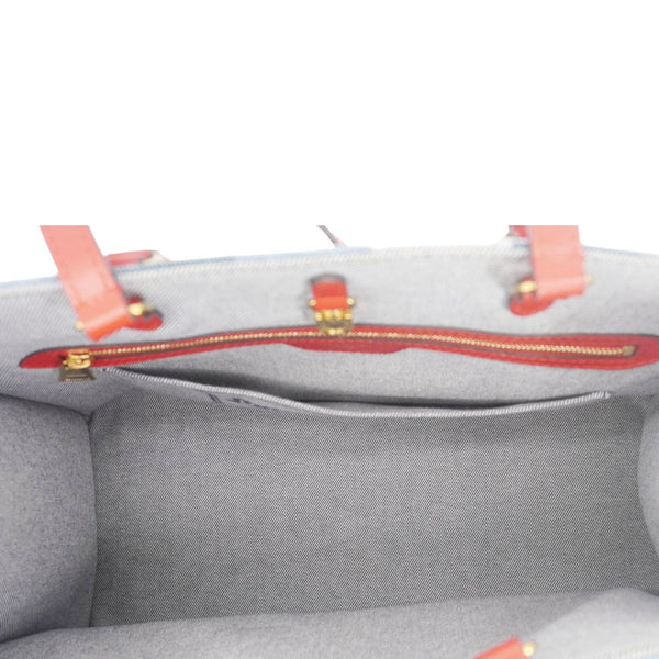 LOUIS VUITTON Onthego GM Autres Toiles Monogram Denim Shoulder Bag Blue