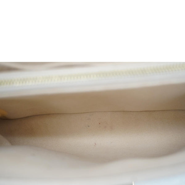 LOUIS VUITTON Madeleine MM Monogram Empreinte Leather Top Handle Bag White