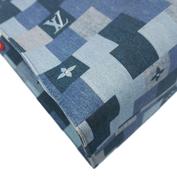 LOUIS VUITTON Onthego GM Autres Toiles Monogram Denim Shoulder Bag Blue