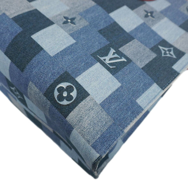 LOUIS VUITTON Onthego GM Autres Toiles Monogram Denim Shoulder Bag Blue