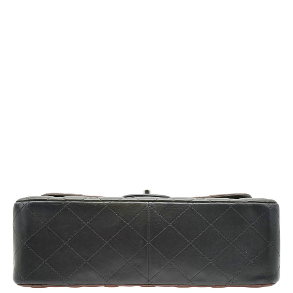 CHANEL Classic Double Flap Medium Quilted Leather Crossbody Tricolor