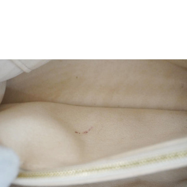 LOUIS VUITTON Madeleine MM Monogram Empreinte Leather Top Handle Bag White