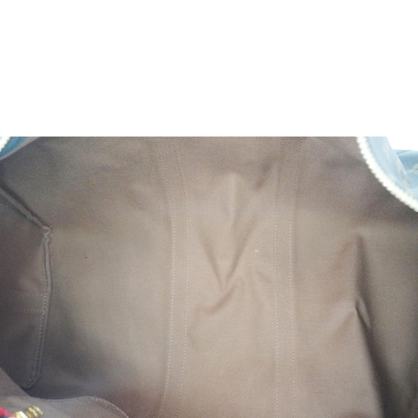 LOUIS VUITTON Keepall Bandoulière 50 Monogram Canvas Travel Bag Coquelicot