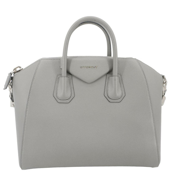 GIVENCHY Antigona Leather Shoulder Bag Gray