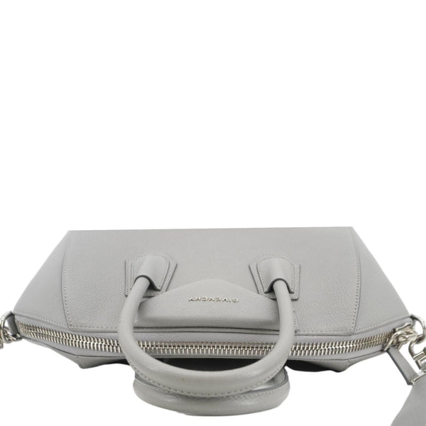 GIVENCHY Antigona Leather Shoulder Bag Gray