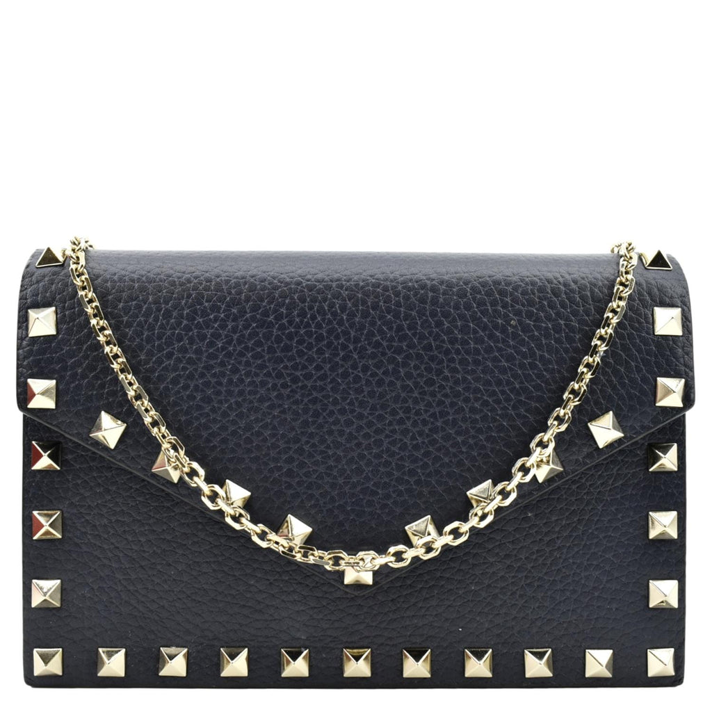 #347 Valentino Rockstud Envelope Chain Crossbody Bag RETAIL $1295