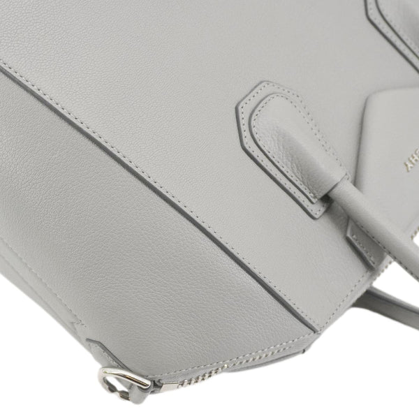 GIVENCHY Antigona Leather Shoulder Bag Gray