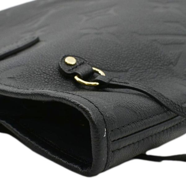 LOUIS VUITTON Neverfull MM Empreinte Leather Tote Shoulder Bag Black