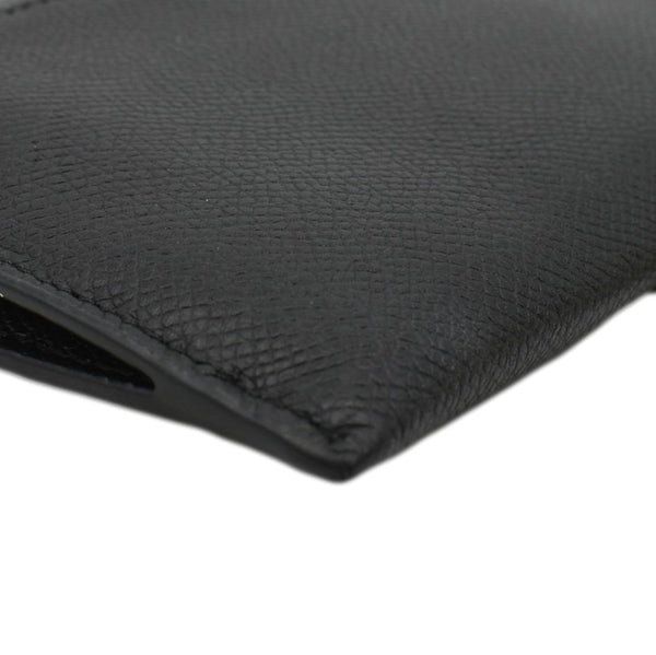 CHRISTIAN DIOR Long Saddle Leather Crossbody Chain Wallet Black