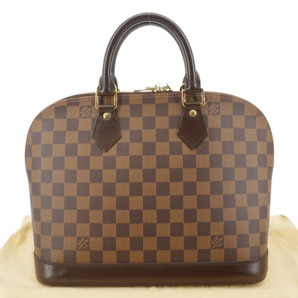LOUIS VUITTON Alma PM Damier Ebene Satchel Bag Brown