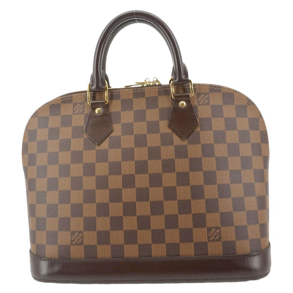 LOUIS VUITTON Alma PM Damier Ebene Satchel Bag Brown