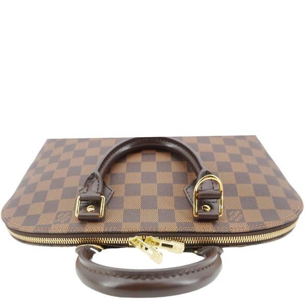 LOUIS VUITTON Alma PM Damier Ebene Satchel Bag Brown