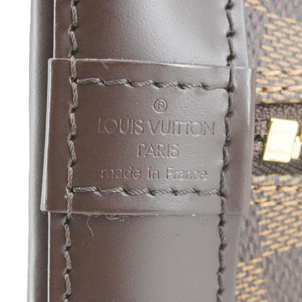 LOUIS VUITTON Alma PM Damier Ebene Satchel Bag Brown