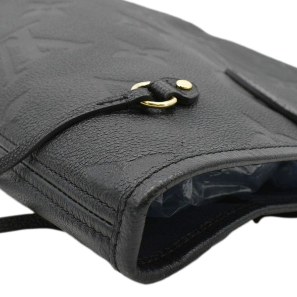 LOUIS VUITTON Neverfull MM Empreinte Leather Tote Shoulder Bag Black