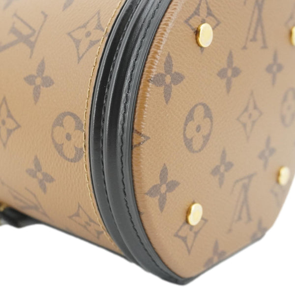 LOUIS VUITTON Cannes Reverse Monogram Canvas Shoulder Bag Brown
