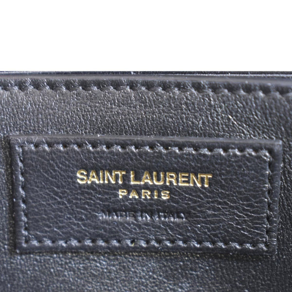 YVES SAINT LAURENT Kate Leather Chain Clutch Crossbody Bag White