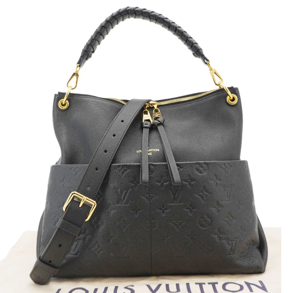 LOUIS VUITTON Maida Monogram Empreinte Leather Hobo Shoulder Bag Black