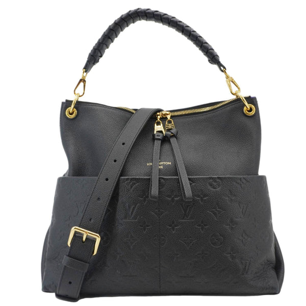 LOUIS VUITTON Maida Monogram Empreinte Leather Hobo Shoulder Bag Black