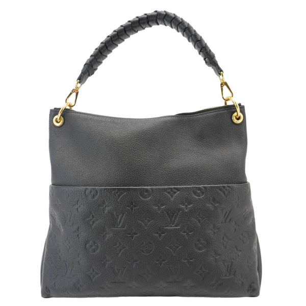 LOUIS VUITTON Maida Monogram Empreinte Leather Hobo Shoulder Bag Black