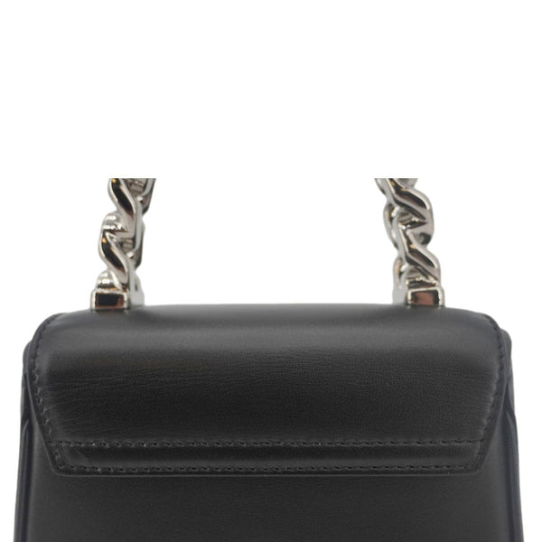 VERSACE La Medusa Mini Embellished Leather Top Handle Shoulder Bag Black