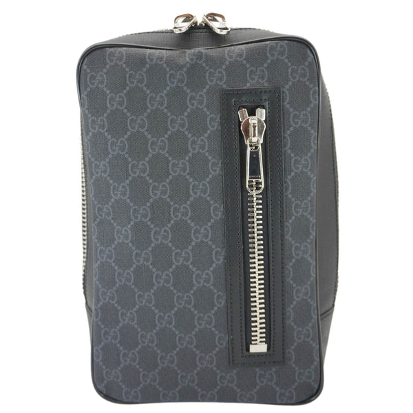 GUCCI GG Supreme Canvas Belt Bag with Zip Pocket Black 478325