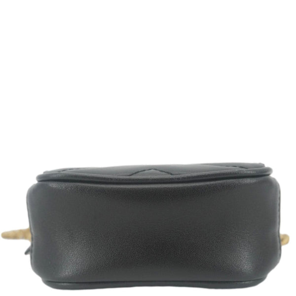 GUCCI GG Marmont Mini Matelasse Leather Crossbody Bag Black 598597