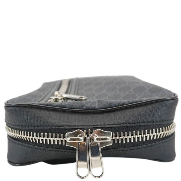 GUCCI GG Supreme Canvas Belt Bag with Zip Pocket Black 478325