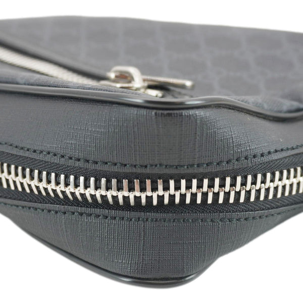GUCCI GG Supreme Canvas Belt Bag with Zip Pocket Black 478325