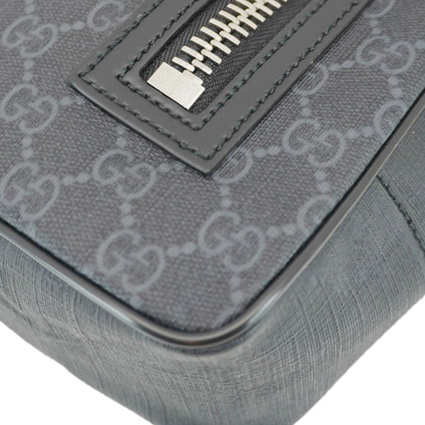 GUCCI GG Supreme Canvas Belt Bag with Zip Pocket Black 478325